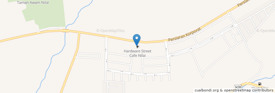 Mapa de ubicacion de Hardware Street Cafe Nilai en Малайзия, Негери-Сембилан, Seremban.