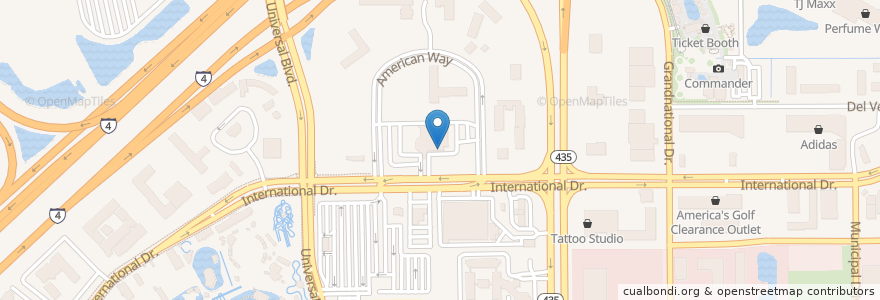 Mapa de ubicacion de Alamo en Estados Unidos Da América, Flórida, Condado De Orange, Orlando.