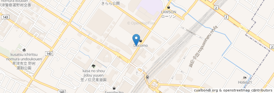 Mapa de ubicacion de 海鮮三崎港 en Japon, Préfecture De Shiga, 草津市.