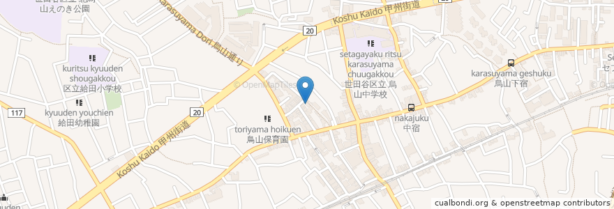 Mapa de ubicacion de リハビリくらぶ en 日本, 東京都, 世田谷区.