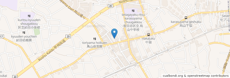 Mapa de ubicacion de 山ちゃん en ژاپن, 東京都, 世田谷区.