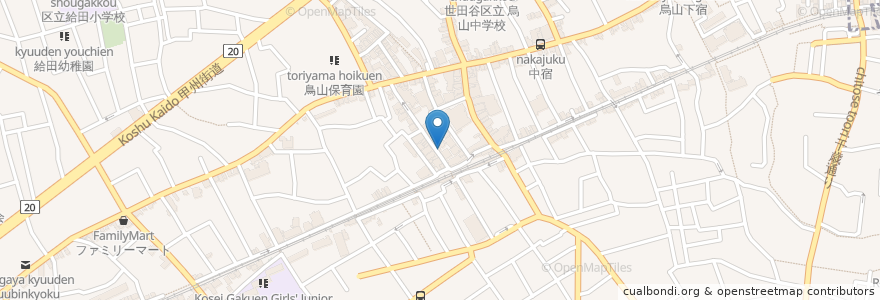 Mapa de ubicacion de 伊勢喜 en ژاپن, 東京都, 世田谷区.