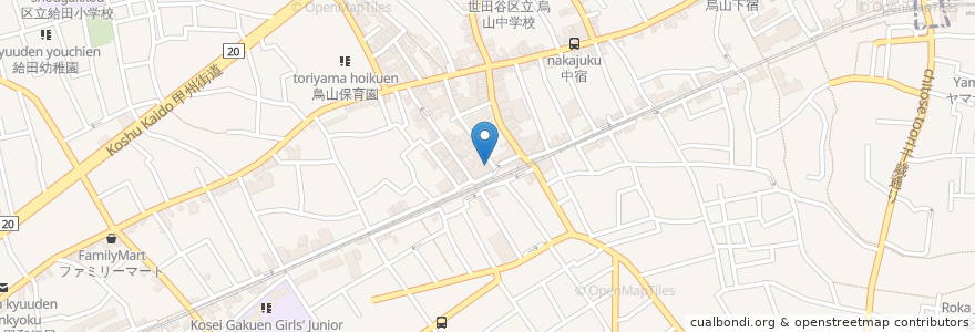 Mapa de ubicacion de 深大寺門前そば en ژاپن, 東京都, 世田谷区.