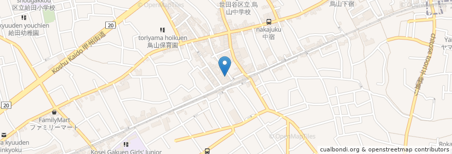 Mapa de ubicacion de セイジョー en 일본, 도쿄도, 世田谷区.