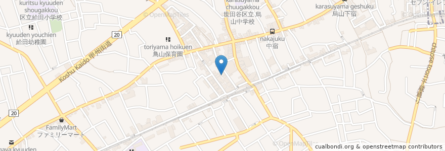 Mapa de ubicacion de 大戸屋 en Japonya, 東京都, 世田谷区.
