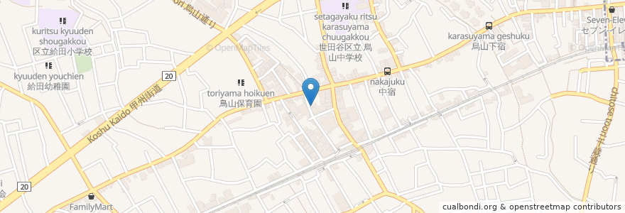 Mapa de ubicacion de サンドラッグ en 日本, 東京都, 世田谷区.