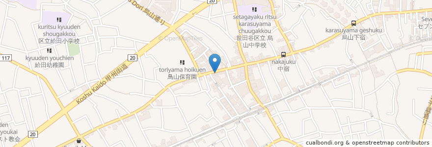 Mapa de ubicacion de 東京苑 en Japon, Tokyo, 世田谷区.