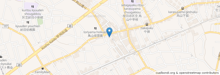 Mapa de ubicacion de CoCo壱番屋 en 일본, 도쿄도, 世田谷区.