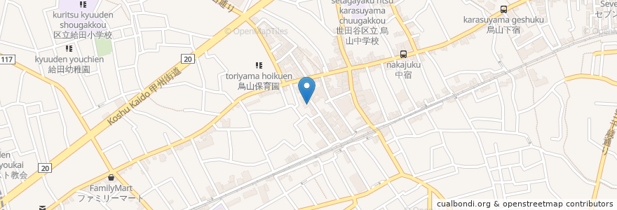 Mapa de ubicacion de 南烏山クリニック en 일본, 도쿄도, 世田谷区.