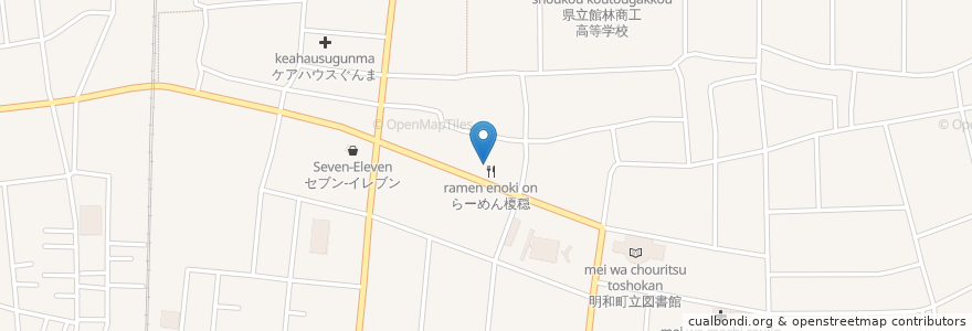 Mapa de ubicacion de らーめん榎穏 en 일본, 군마현, 邑楽郡, 明和町.