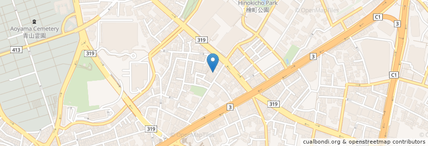Mapa de ubicacion de Tokyo Sports Cafe en 일본, 도쿄도, 미나토.