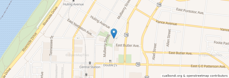 Mapa de ubicacion de SunTrust ATM en 미국, 테네시, Shelby County, Memphis.