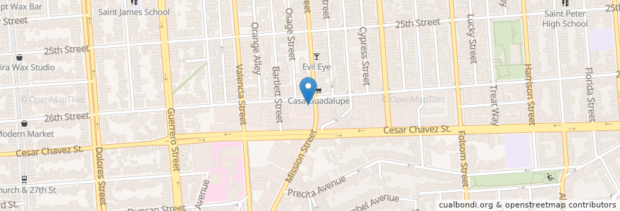 Mapa de ubicacion de Chavita's Mexican Restaurant en 미국, 캘리포니아주, 샌프란시스코, 샌프란시스코.