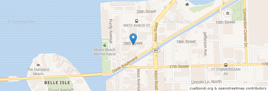 Mapa de ubicacion de Sushi Garage en Amerika Birleşik Devletleri, Florida, Miami-Dade County, Miami Beach.