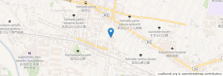 Mapa de ubicacion de スパーゴ en 日本, 東京都, 杉並区.
