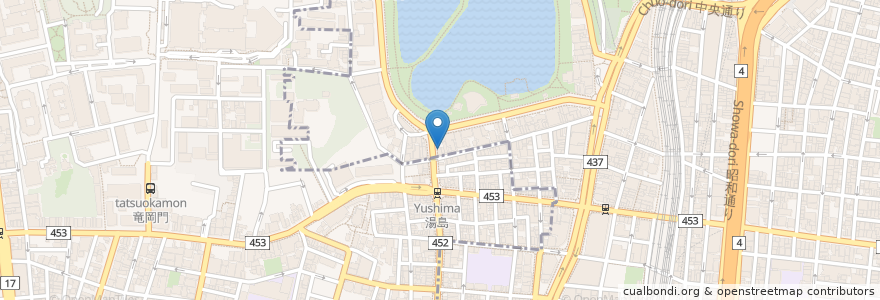 Mapa de ubicacion de 上野医院 en Japan, Tokio, 台東区.