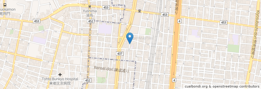 Mapa de ubicacion de 一むら en 일본, 도쿄도, 다이토구.