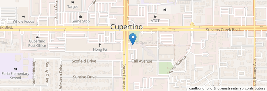 Mapa de ubicacion de Parkview Kitchen & Spirits en Estados Unidos Da América, Califórnia, Santa Clara County, Cupertino.