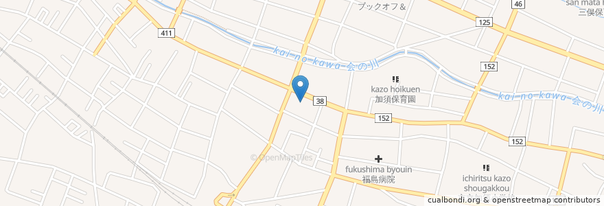 Mapa de ubicacion de ダイニングバートモエ en Japão, 埼玉県, 加須市.
