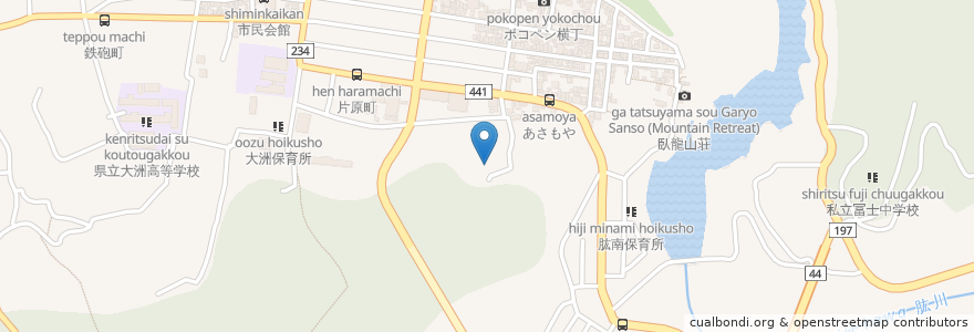 Mapa de ubicacion de 法華寺 en 日本, 愛媛県, 大洲市.
