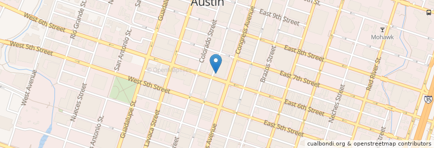 Mapa de ubicacion de Horizon Bank en Stati Uniti D'America, Texas, Travis County, Austin.