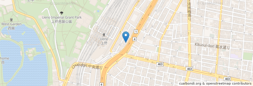 Mapa de ubicacion de 上野昭和通り歯科医院 en 日本, 東京都, 台東区.
