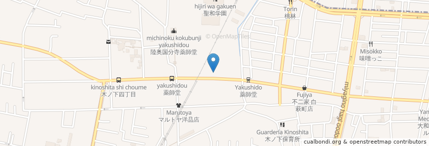 Mapa de ubicacion de エベレスト en اليابان, 宮城県, 仙台市, 若林区.