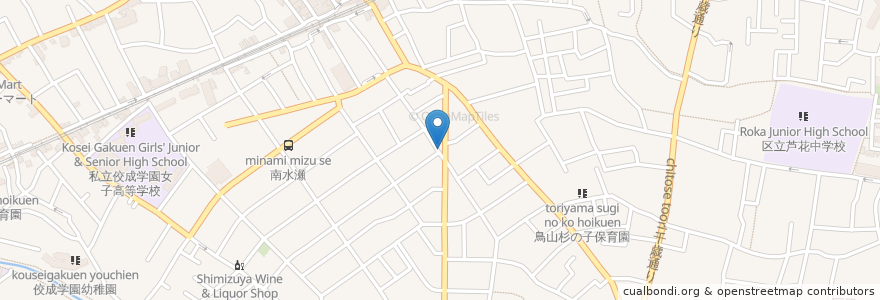 Mapa de ubicacion de ちとから en Japonya, 東京都, 世田谷区.