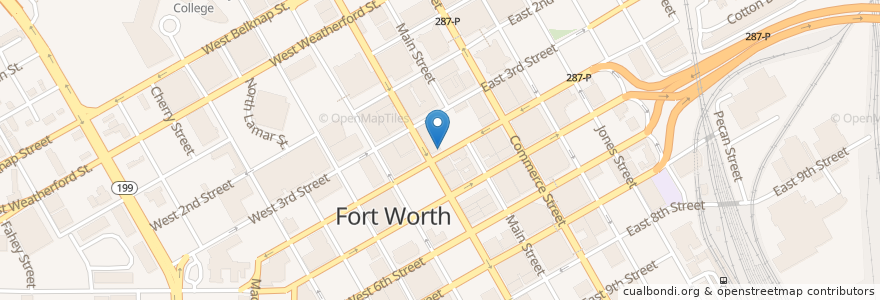 Mapa de ubicacion de Taco Diner en الولايات المتّحدة الأمريكيّة, تكساس, Tarrant County, Fort Worth.