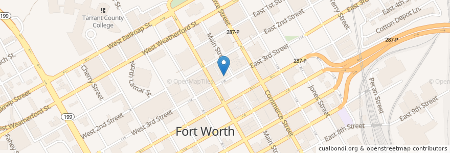 Mapa de ubicacion de Razzoo's Cajun Cafe en Vereinigte Staaten Von Amerika, Texas, Tarrant County, Fort Worth.