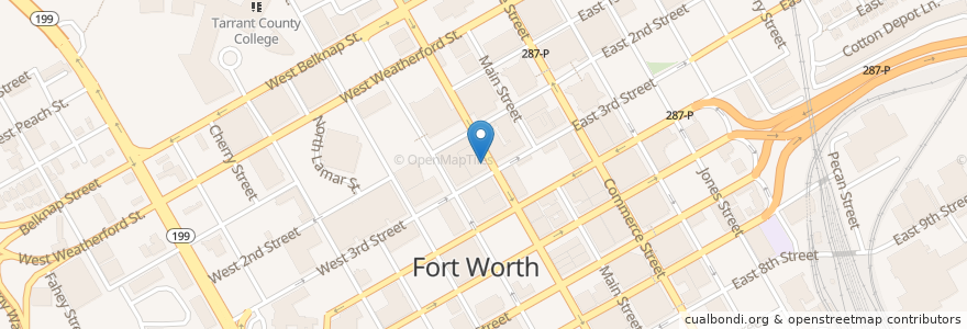 Mapa de ubicacion de Four Day Weekend en Amerika Syarikat, Texas, Tarrant County, Fort Worth.