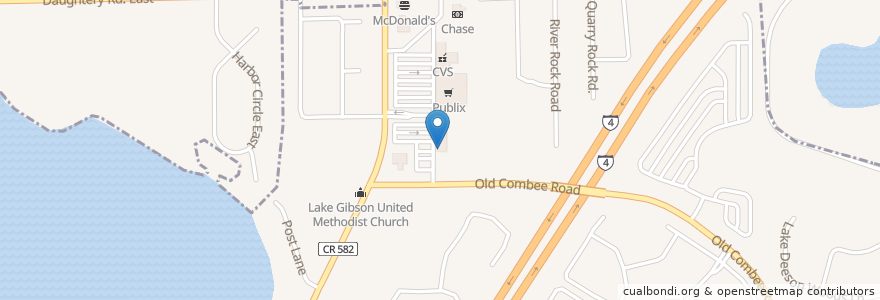 Mapa de ubicacion de The UPS Store en Amerika Birleşik Devletleri, Florida, Polk County, Lakeland.