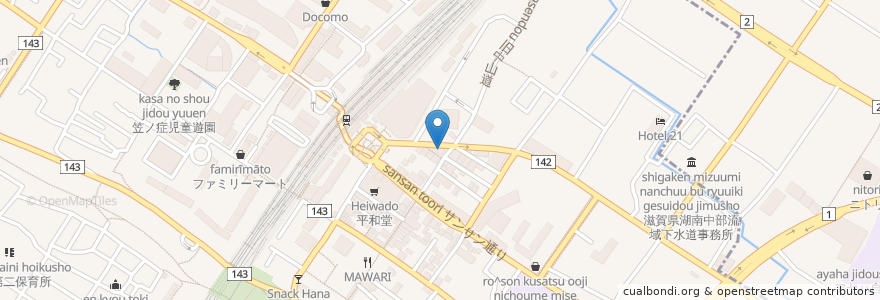 Mapa de ubicacion de きばちゃん en 일본, 시가현, 草津市.