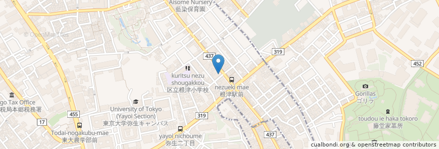 Mapa de ubicacion de Lucky en ژاپن, 東京都, 文京区.