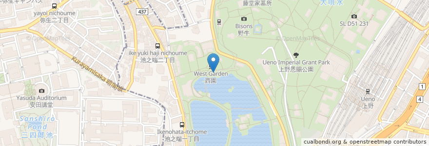 Mapa de ubicacion de カメレオン en ژاپن, 東京都, 台東区.