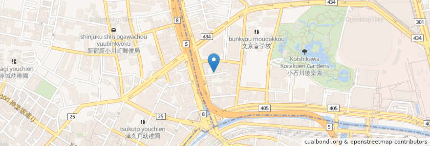 Mapa de ubicacion de タイムズ後楽2丁目第2 en Jepun, 東京都.