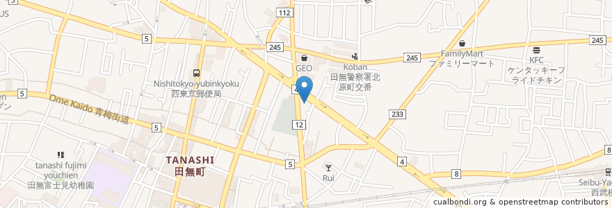 Mapa de ubicacion de はやし動物病院 en 日本, 東京都, 西東京市.