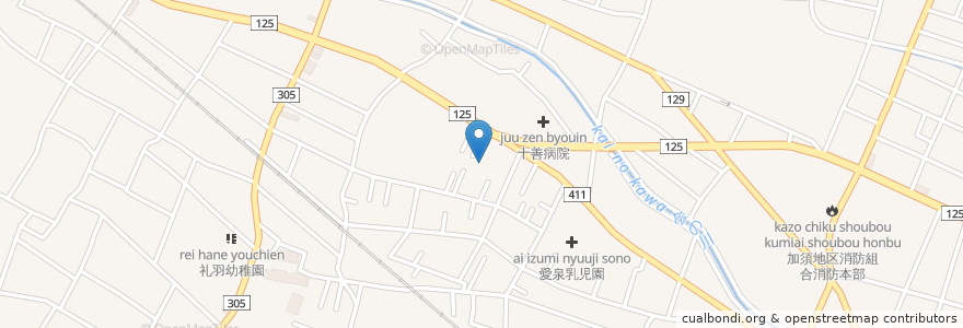 Mapa de ubicacion de ドラッグストア セキ en 日本, 埼玉県, 加須市.