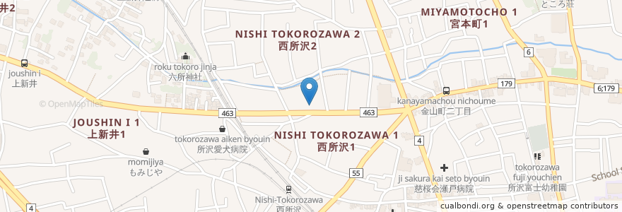 Mapa de ubicacion de はるか薬局 en Japan, Präfektur Saitama, 所沢市.