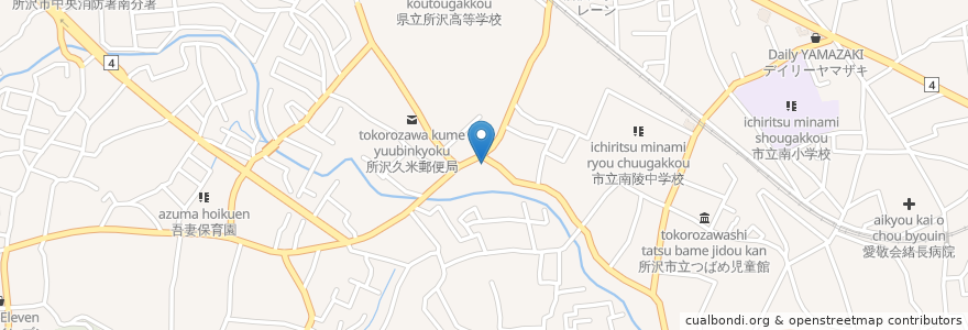 Mapa de ubicacion de ペットクリニック茶々 en اليابان, 埼玉県, 所沢市.