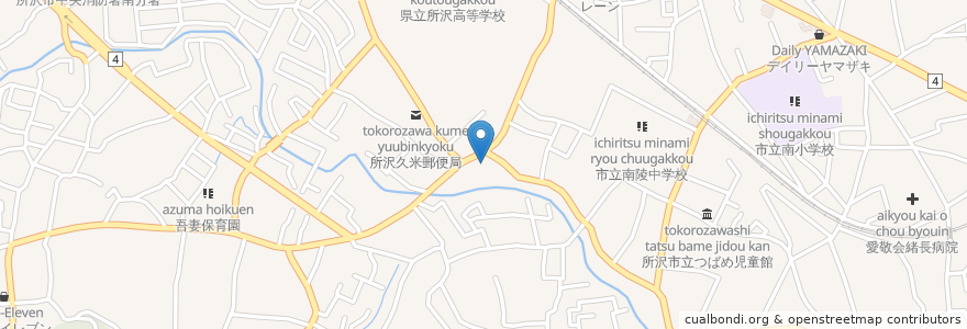 Mapa de ubicacion de カッパラーメンセンター en Japan, Präfektur Saitama, 所沢市.