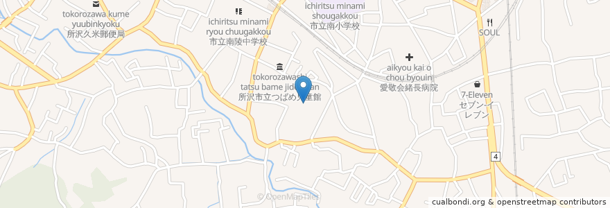 Mapa de ubicacion de ところの苑 en 일본, 사이타마현, 所沢市.