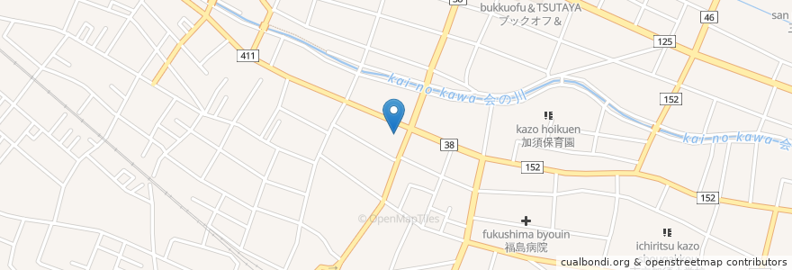 Mapa de ubicacion de 埼玉りそな銀行加須支店 en Japan, Präfektur Saitama, 加須市.