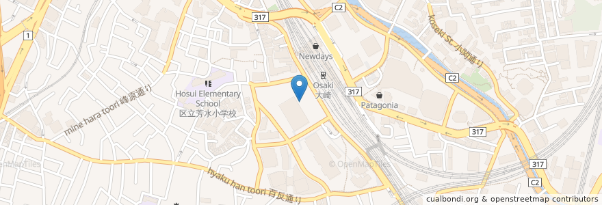 Mapa de ubicacion de デニーズ en Japan, Tokio, 品川区.