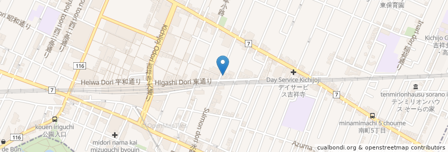 Mapa de ubicacion de たまや en ژاپن, 東京都, 武蔵野市.