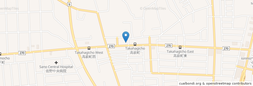 Mapa de ubicacion de 佐野ラーメンいってつ en 日本, 栃木県, 佐野市.