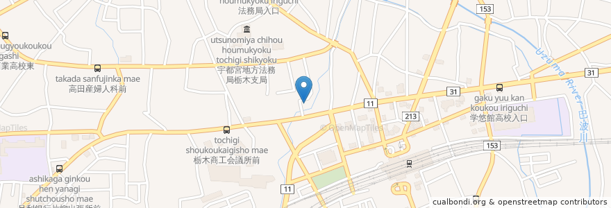 Mapa de ubicacion de 麺堂HOME en 日本, 栃木県, 栃木市.