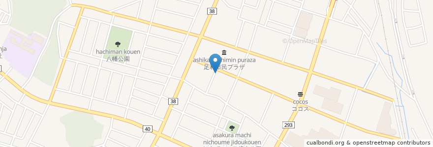 Mapa de ubicacion de いっぱし en ژاپن, 栃木県, 足利市.