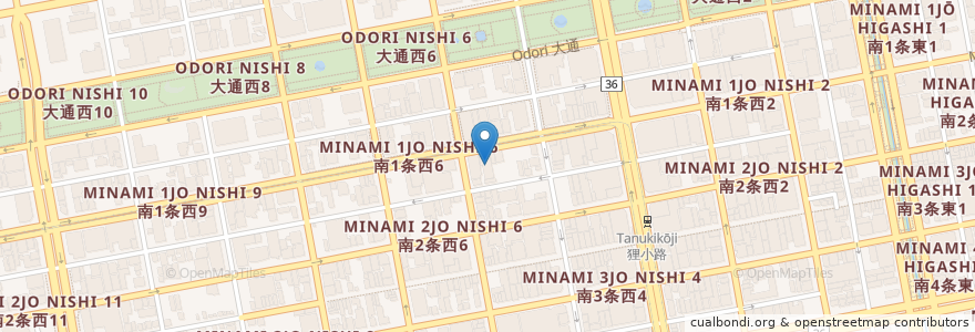 Mapa de ubicacion de Curry Di. SaVoY en Japonya, 北海道, 石狩振興局, 札幌市, 中央区.