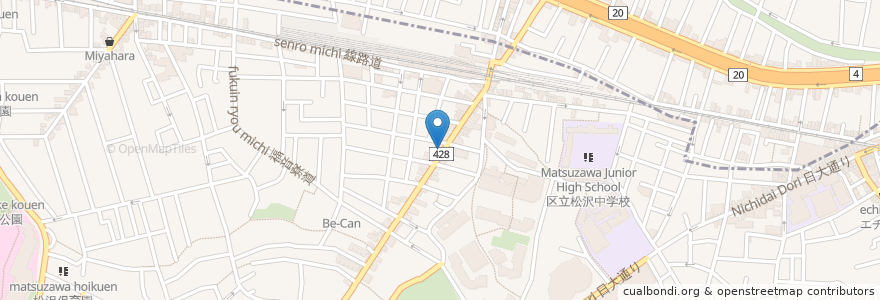 Mapa de ubicacion de スマイル薬局 en 日本, 東京都, 世田谷区.